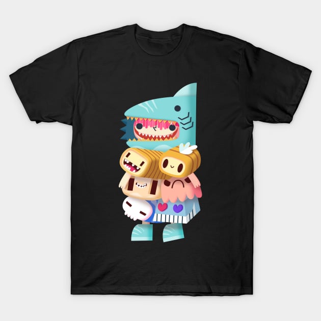 Doodle Bot SHARKY T-Shirt by chachazart